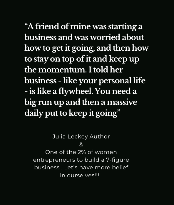 JuliaLeckey1's tweet photo. Belief 🌟 Embracing the Flywheel Effect in Entrepreneurship! 🚀 Starting my business, I showed up as my best self daily, navigating relentless days, ecstatic victories, and occasional solitude. Lesson learned: like a flywheel, the initial push blends kinetic energy with unwavering willpower, propelling success. #FearlessGrowth #OpportunitiesForGrowth #Belief