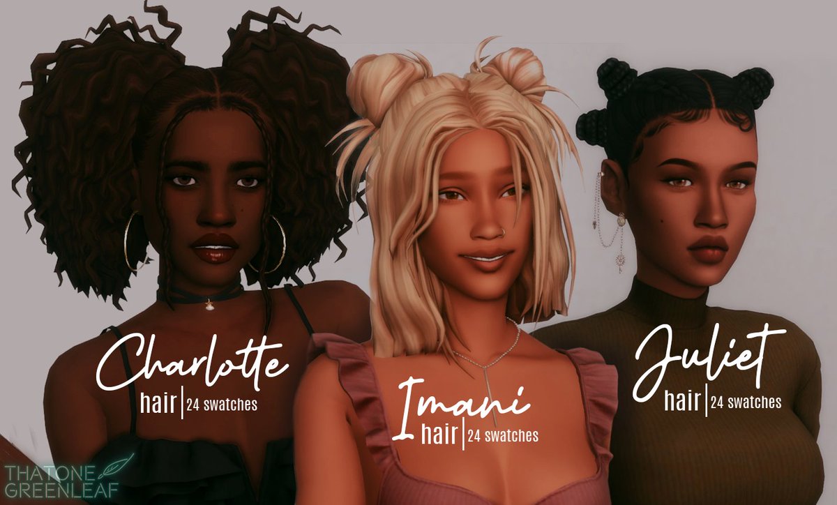 🌒NEW HAIRS OUT NOW!🌘 (ᴀʟᴡᴀʏs ғʀᴇᴇ) ᴏɴ ᴍʏ ᴘᴀᴛʀᴇᴏɴ! ᴘɪɴɴᴇᴅ ᴏɴ ᴍʏ ᴘʀᴏғɪʟᴇ :) #TheSims4 #ts4cc