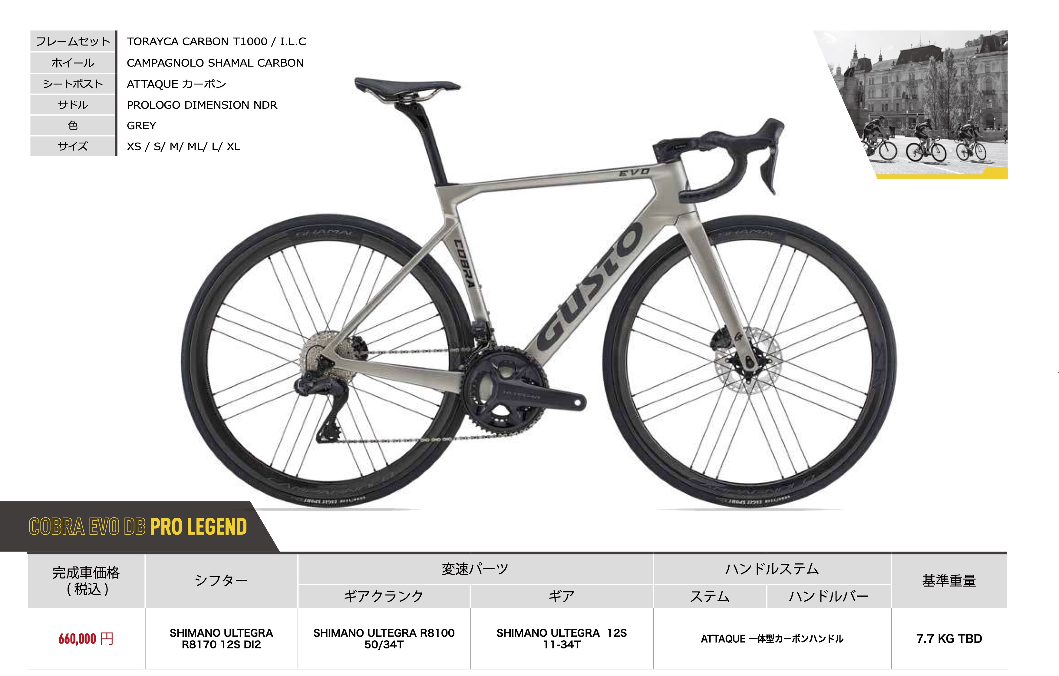 GUSTO / COBRA EVO DB ELITE / Mサイズ / ホワイト