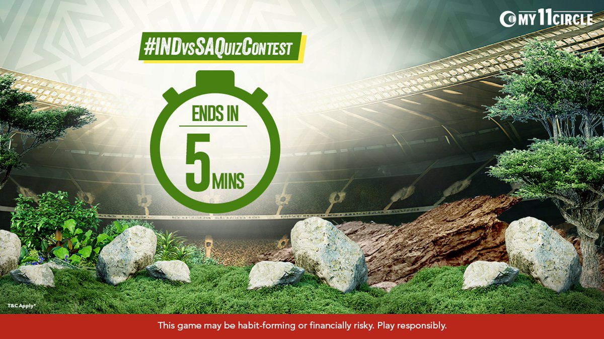 My11Circle's tweet image. Tick-tock, the contest ends in 5 minutes! #INDvsSAQuizContest