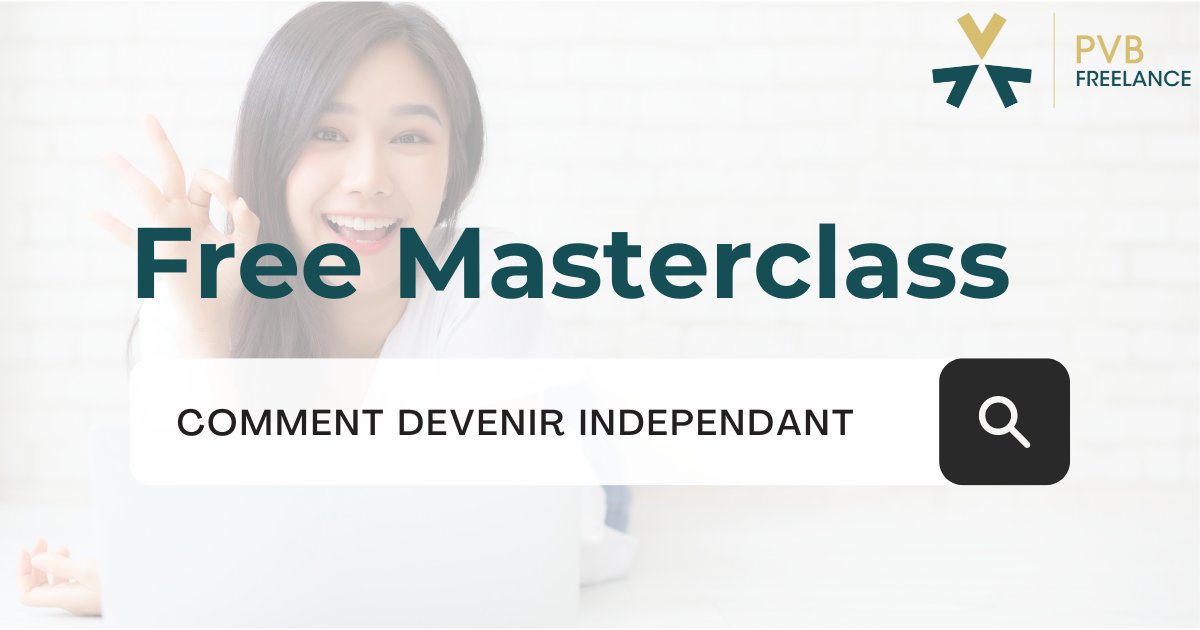 📢 Rdv PVB - Cadeau! Le lundi 18 décembre de 16h à 17h30 #Masterclass Devenir #Indépendant offerte. C'est parti! Inscription ici 👉 pvb-freelance.fr/contact/ - Formation en ligne accessible à tous, parlez-en autour de vous et à votre #réseau! #freelance #consultant #futureofwork