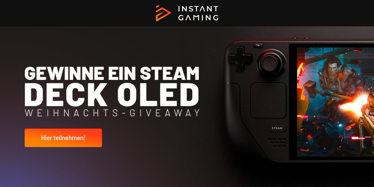 🎄Weihnachts-Giveaway🎄
Gewinne ein ✨Steam Deck OLED✨
→ Folge uns! 
→ RT + ❤️
→ Markiere einen Freund  

Link zum Mitmachen im Thread 👇
