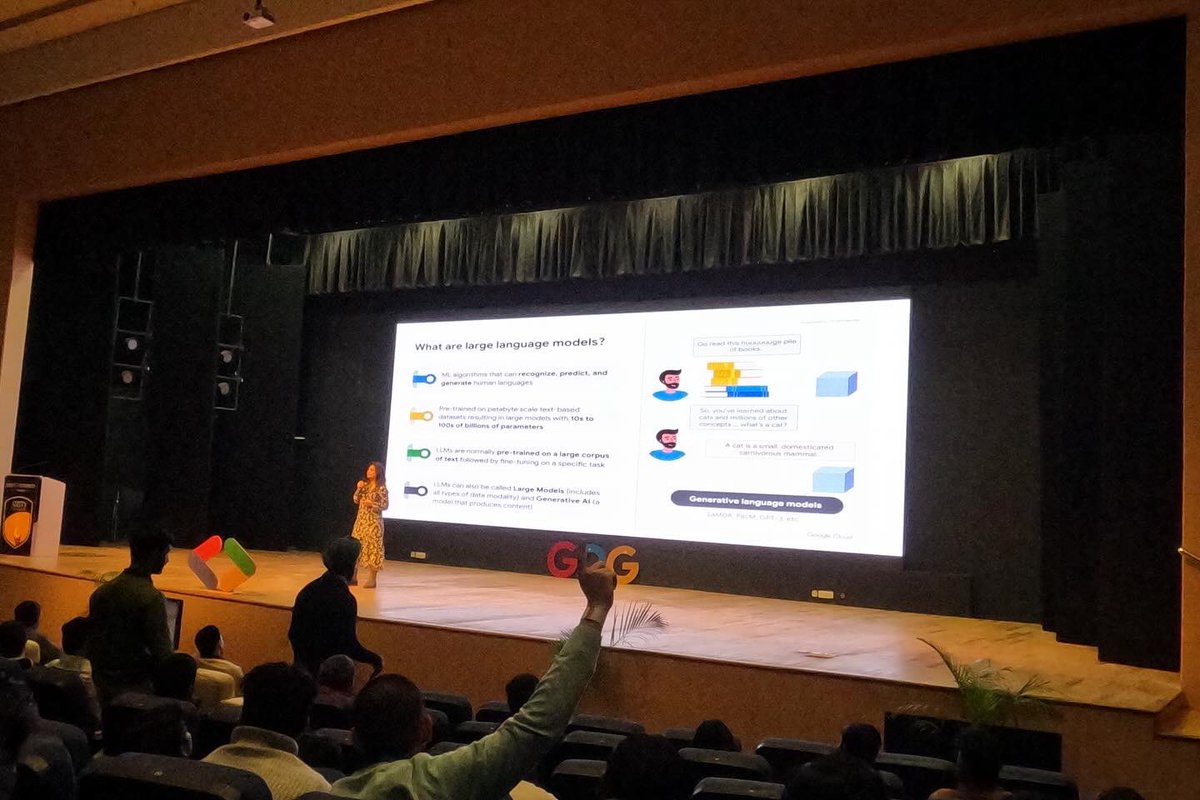 gdgchandigarh's tweet image. Huge thanks to Abirami Sukumaran for demystifying the magic of “Data to Generative AI” at DevFest Chandigarh 2023! Their Insights on Generative AI were truly eye-opening.

#devfestchandigarh2023 #gdgchandigarh #wtmchandigarh #airevolution