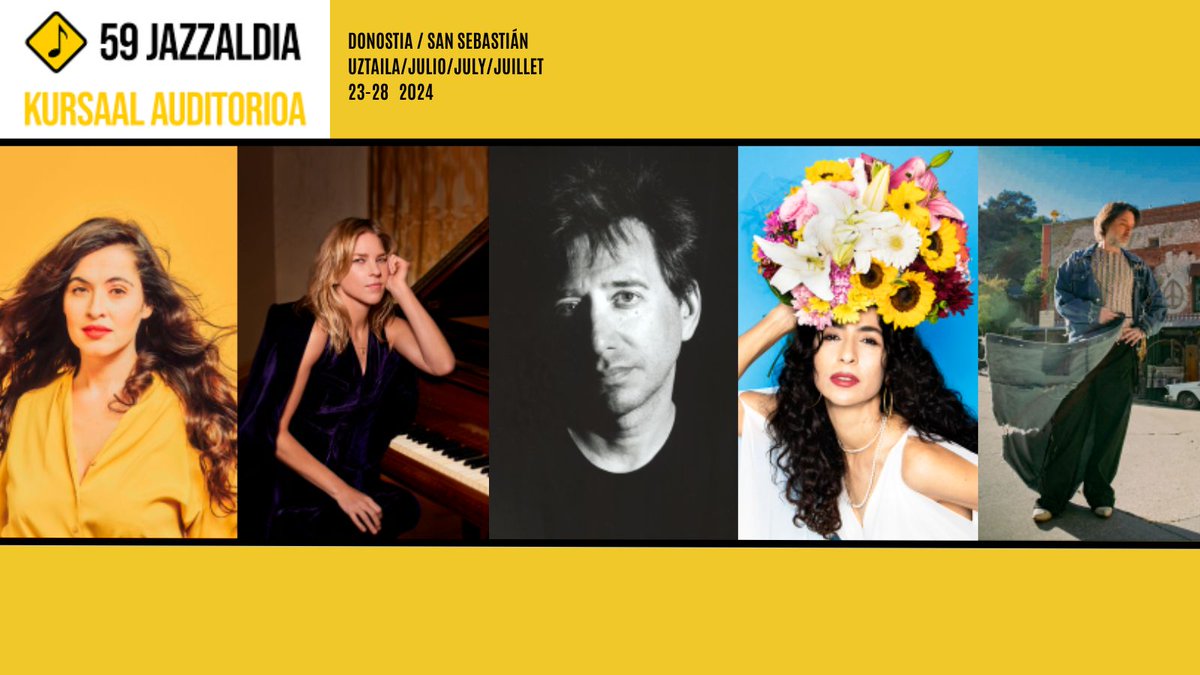 🎼#59Jazzaldia dagoeneko salgai daude #Kursaalen izango diren kontzertuen sarrerak 

🎼Ya a la venta las entradas de los conciertos que tendrán lugar en #Kursaal del 59 Festival de Jazz de San Sebastián 

ℹ️: jazzaldia.eus/es/
🎟️Sarrerak/Entradas: kursaal.eus/es/agenda/