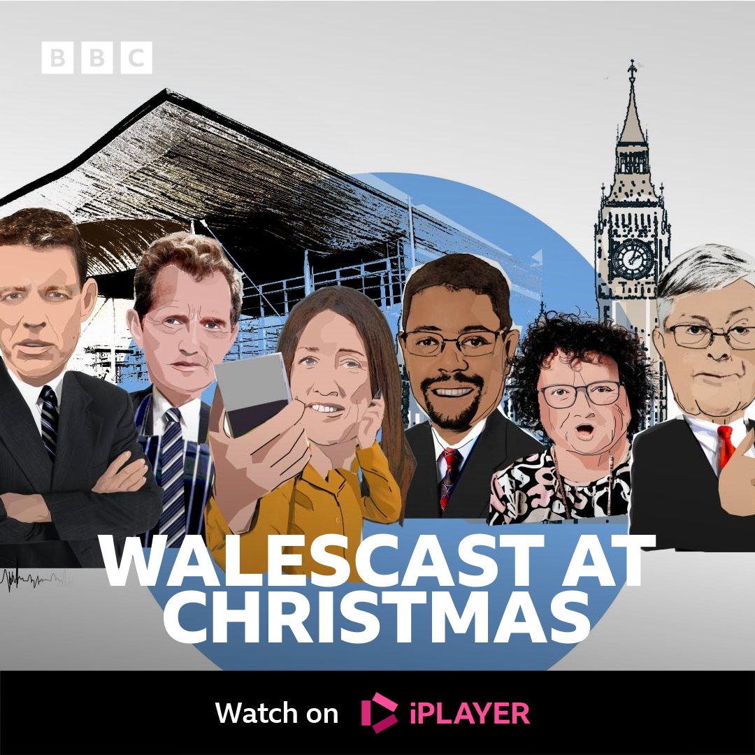 .<a href="/felicityxevans/">Felicity Evans</a>, <a href="/jamswilliams85/">James Williams</a> and guests review the past political year and look forward to 2024.

Walescast at Christmas 
Monday, 10.40pm, BBC One Wales