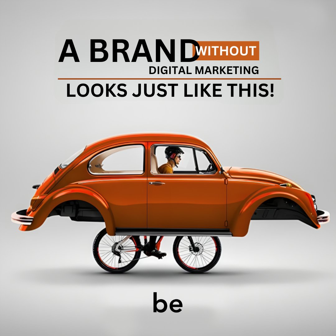 Unmasking brand reality: It may resemble a sleek car, but without strategic marketing, we're moving at bicycle speed! 🚗🚴‍♂️✨ Let's rev up those marketing engines for turbocharged growth! 🚀💼 #BrandReality #MarketingMatters #TurbochargedGrowth #StrategicManeuvers