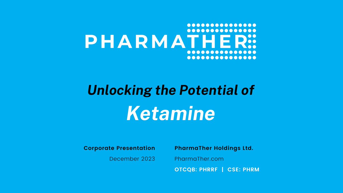 ⤵️ December 2023 Corporate Presentation Click here for PDF version: pharmather.com/uploads/1/2/5/… Visit pharmather.com $PHRRF $PHRM $PHRM.C