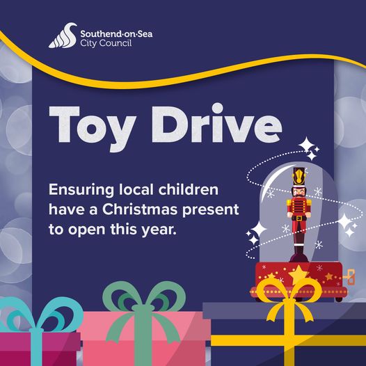 🎁 TOY DRIVE 🎄 @SouthendCityC 's Toy Drive is wrapping up on Tuesday 19 Dec. If you'd like to donate a gift for a vulnerable child, read more here 👉 ow.ly/6EJE50Q3z9Q