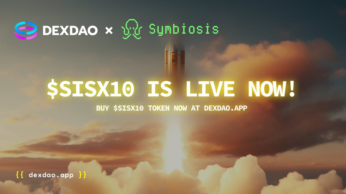 Symbiosis’s Futures token is live! #JoinDEXDAO and earn a percentage of #trading commissions from @symbiosis_fi’s token. dexdao.app/trade/0x6742d6…