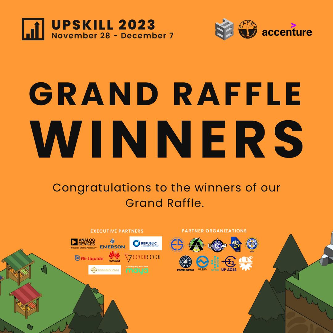 UPCAPES's tweet image. The biggest blast is here!  

Congratulations to those who won our grand raffle! Thank you to those who joined Upskill 2023. May you continue to #BuildYourBase with UP CAPES.

Please message Upset Panco on Facebook to claim your prize.  

#UPCAPES 
#Upskill2023