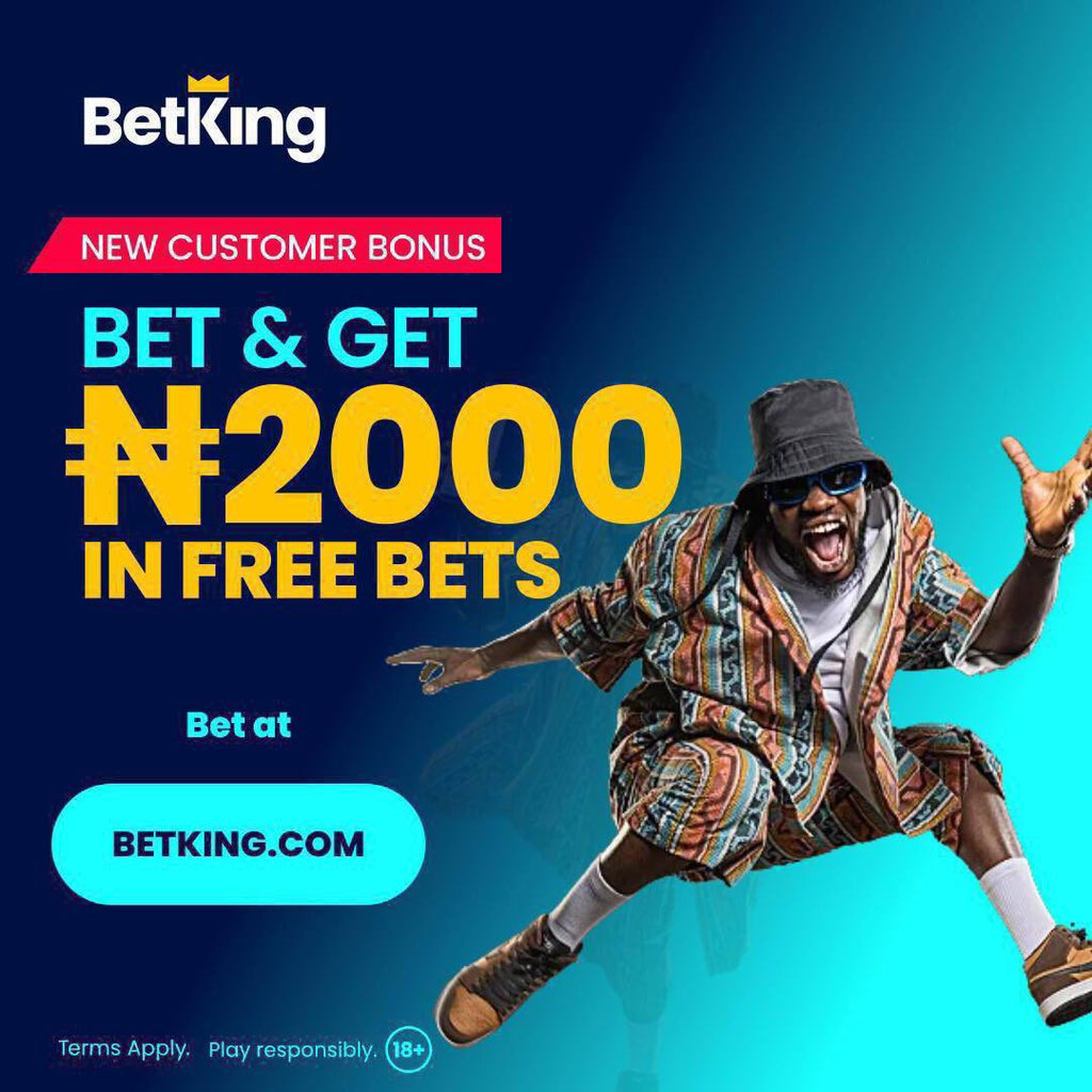 Promisepunta's tweet image. 10 Odds for the day On @BetKingNG 🤩

Draw Or Over 1.5 Acca 

Booking Code: H84JY

Don't have an account? Register here: bking.me/oddshive &amp;amp; get up to 2000 in free bets

@TheLockTips @BoomQueen_