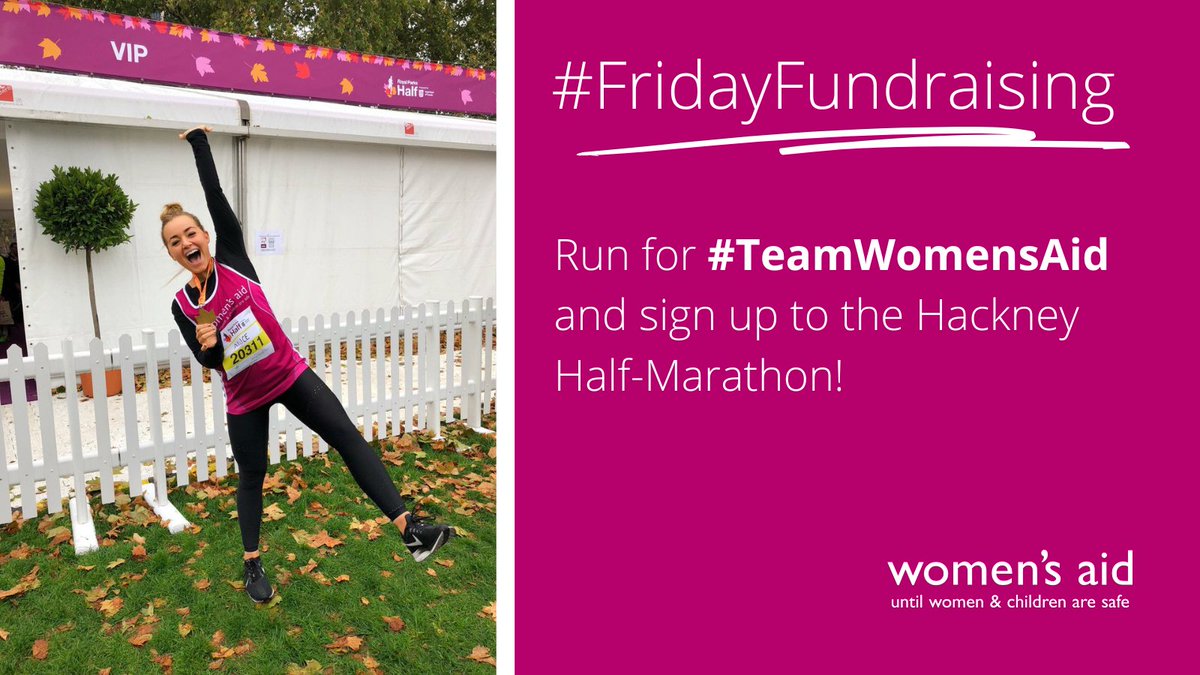 We are delighted to see so many of our fantastic supporters sign-up to take on the Hackney Half Marathon in May 2024! 

There are still places available so if you fancy running for #TeamWomensAid next year, head straight to the link to sign up! ow.ly/9f3E50Qj4lU