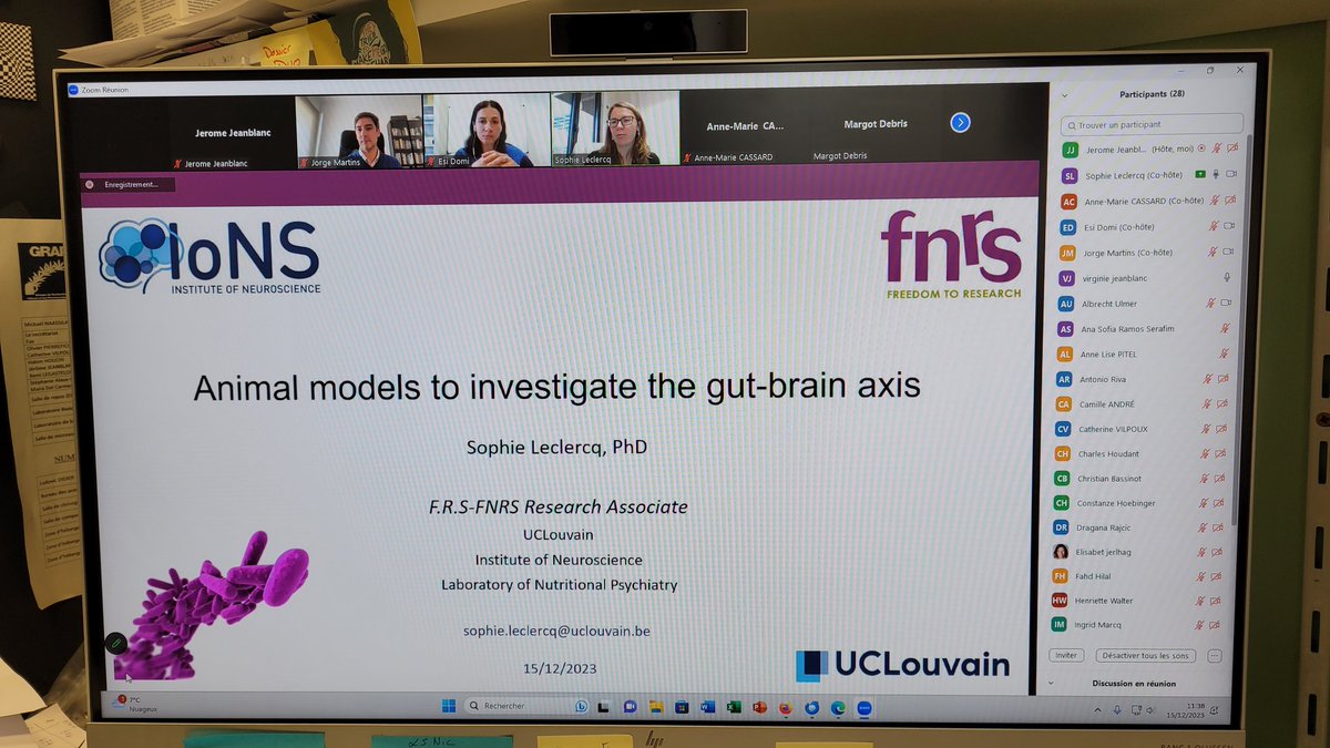 #ESBRA scientific webinar is ongoing with wonderful speakers <a href="/EsiDomi/">Esi Domi</a> <a href="/SophieLeclercq8/">Sophie Leclercq</a>
Anne-Marie cassard #alcohol #liver #brain #research #animalmodel #compulsion #microbiota #gutbrain