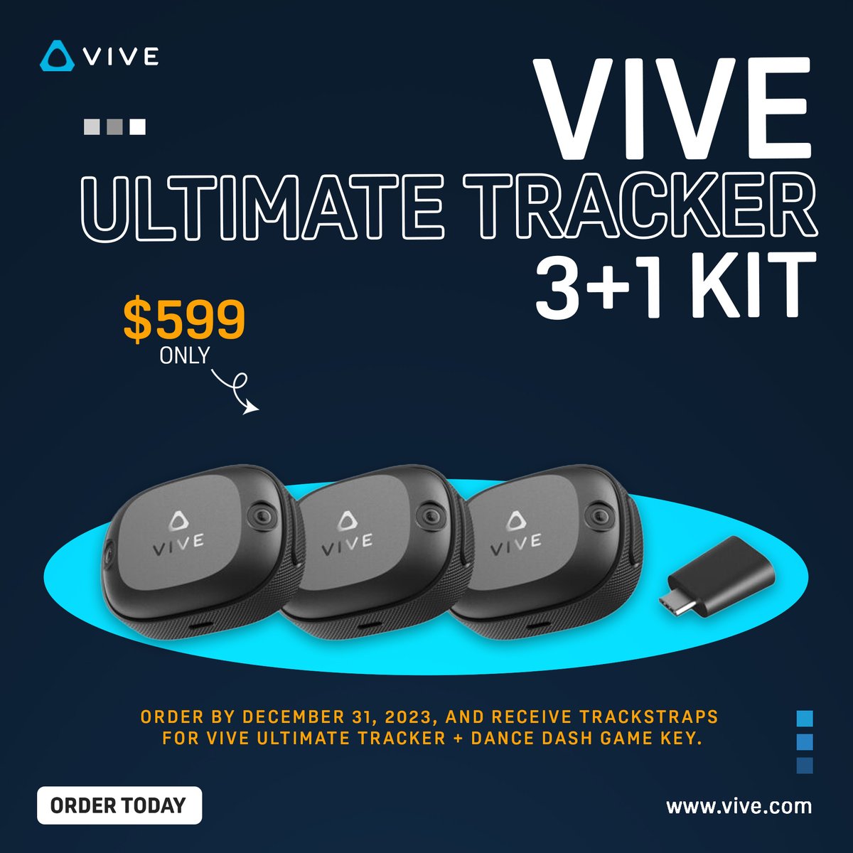 Discover the excitement of 6-point inside out tracking with your standalone VR headset: htcvive.co/VUTX #VR #VIRTUALREALITY #VRTRACKER #VRACCESSORIES #MOTIONTRACKING #MOTIONTRACKER #BODYTRACKING #OBJECTTRACKING #PRECISIONTRACKING