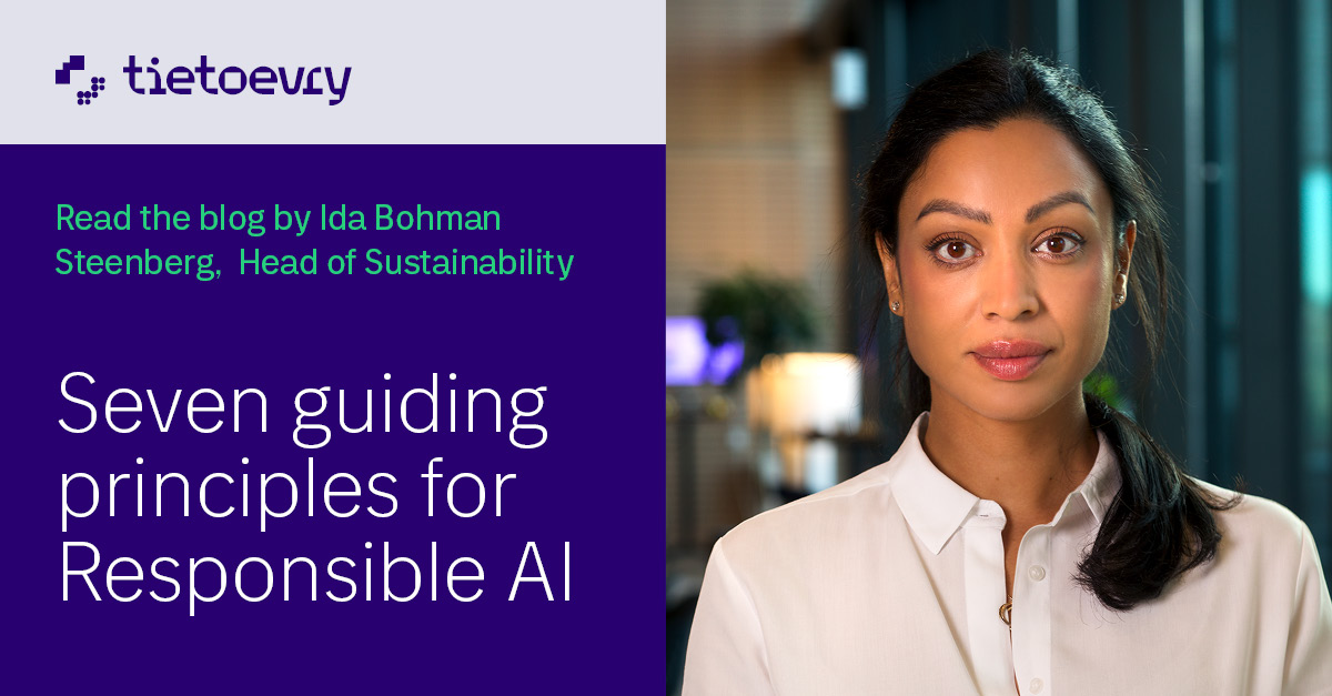 Tietoevryse's tweet image. Läs Idas blogg om vikten av ett ansvarsfullt förhållningssätt till utveckling och implementering av AI-lösningar, och om hur vi på #tietoevry följer sju principer för att säkerställa detta: bit.ly/47Vggcr
#ResponsibleAI #purposefultechnology