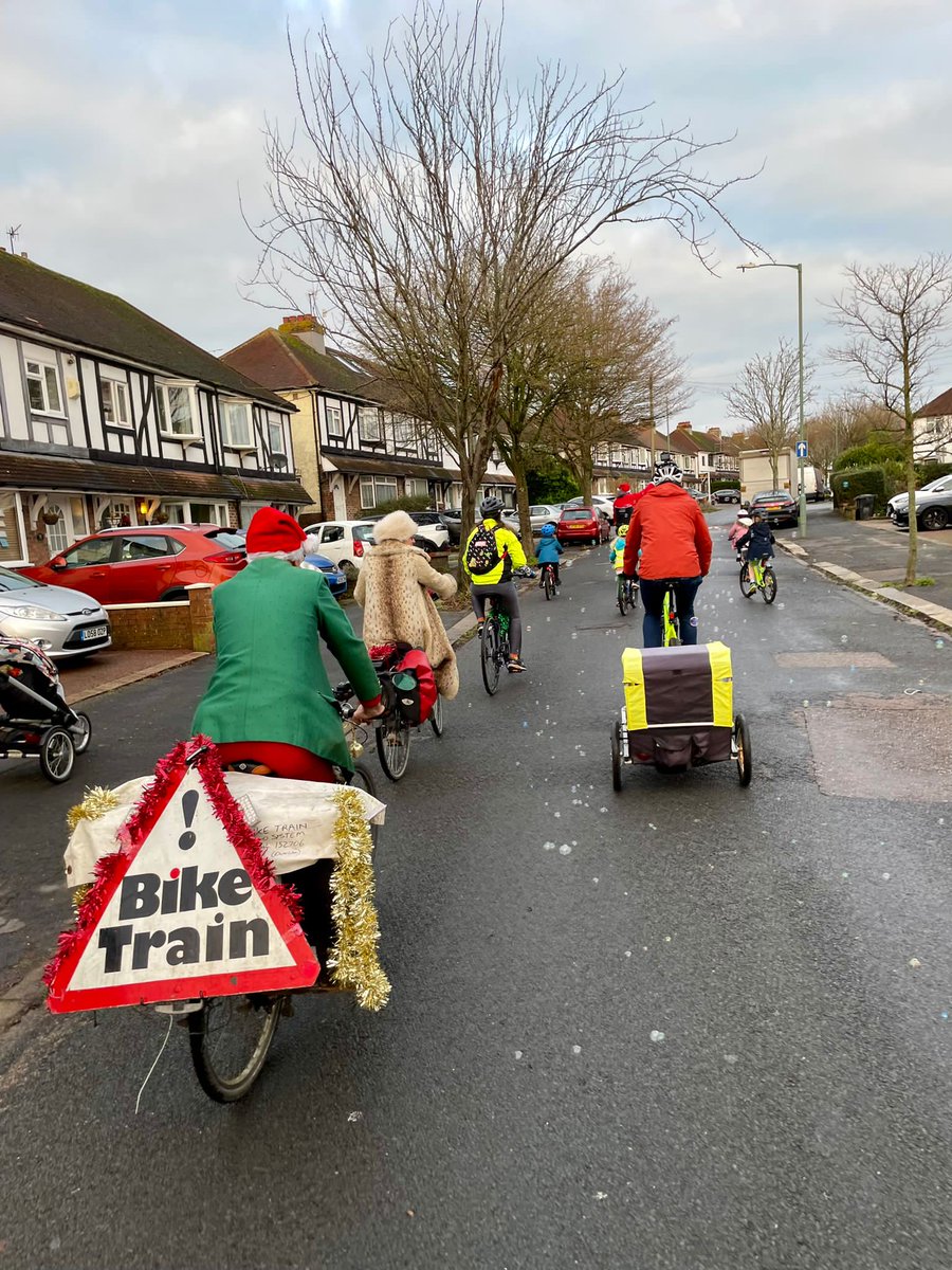 OSRBikeTrain's tweet image. Well now, what an amazing Santa Bike Train we had in Hove today. Thank you to everyone who rode, waved, smiled &amp;amp; beeped! The kids had a fabulous time and we want to wish you all a Merry Christmas and Happy New Year! See you again in 2024. @Bricycles @bhactivetravel @BATBrighton