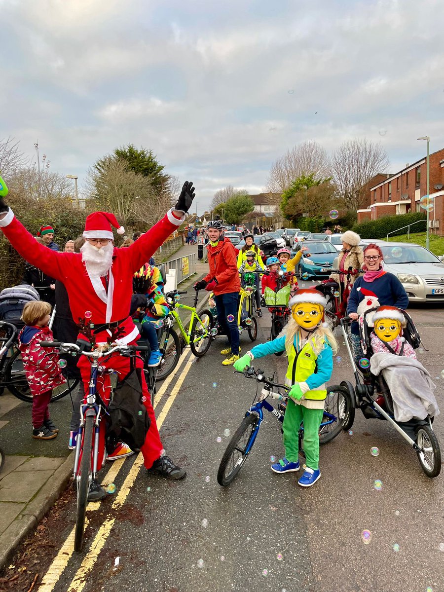 OSRBikeTrain's tweet image. Well now, what an amazing Santa Bike Train we had in Hove today. Thank you to everyone who rode, waved, smiled &amp;amp; beeped! The kids had a fabulous time and we want to wish you all a Merry Christmas and Happy New Year! See you again in 2024. @Bricycles @bhactivetravel @BATBrighton