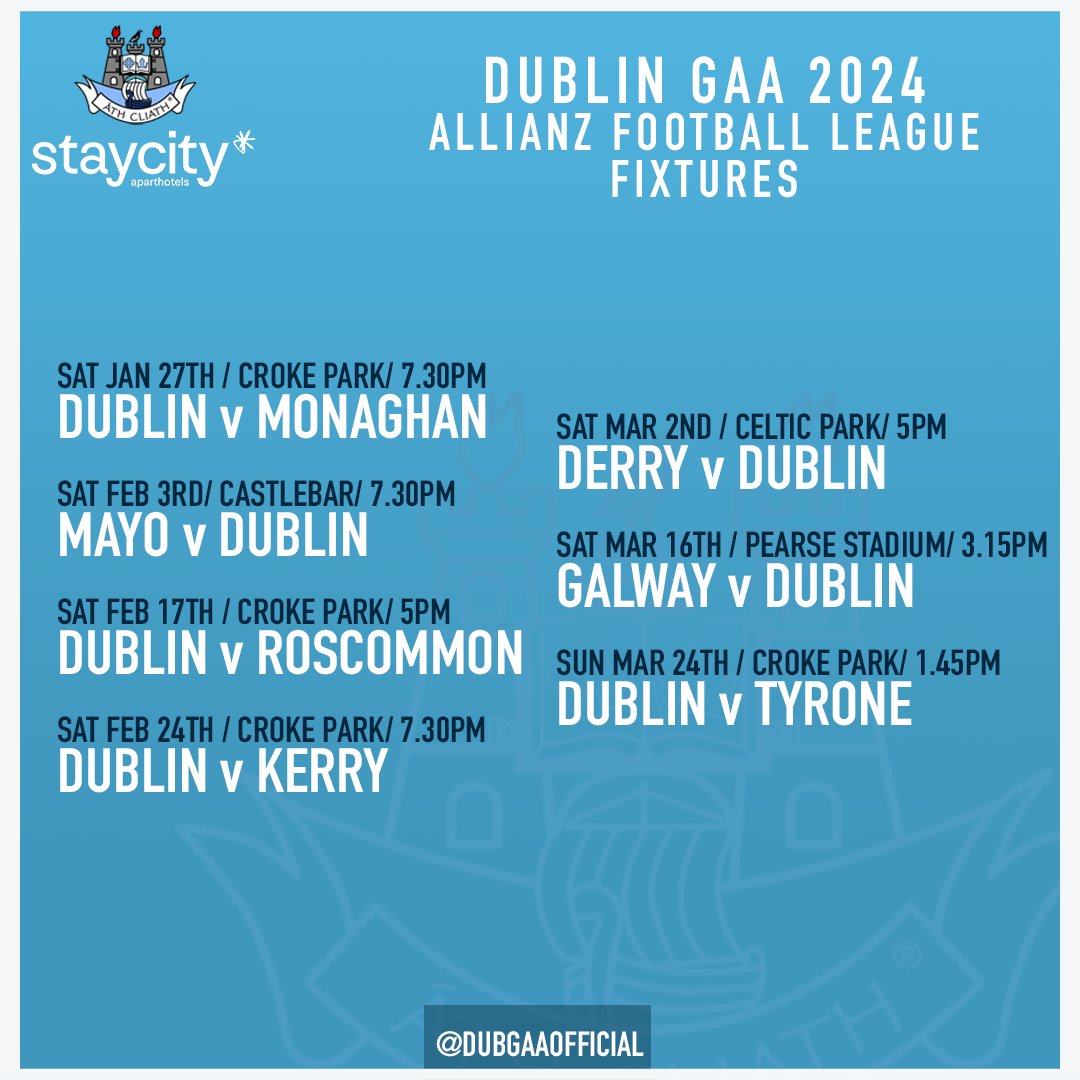 GAA release Allianz League and Championships fixtures schedule for 2024 -  Mayo Live