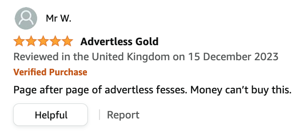 I do like reading reviews of the @fesshole book, I mean this is pretty positive but it's not true is it? Money CAN buy this. It's £10.99 on Amazon - get your copy here --> amzn.to/40ySjVn