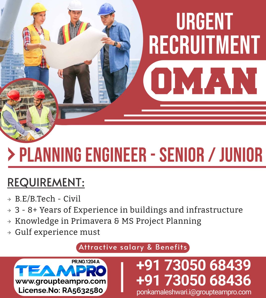 #oman #omanjobs #urgent #recruitment #Directinterview #planningengineer #engineer #engineerjobs #seniorplanningengineer #juniorplanningengineer #senior #junior #requirement #Chennai #Direct #Immediate #Joiners #freejobs #jobalert #findjob #trending #viral #omanprojects