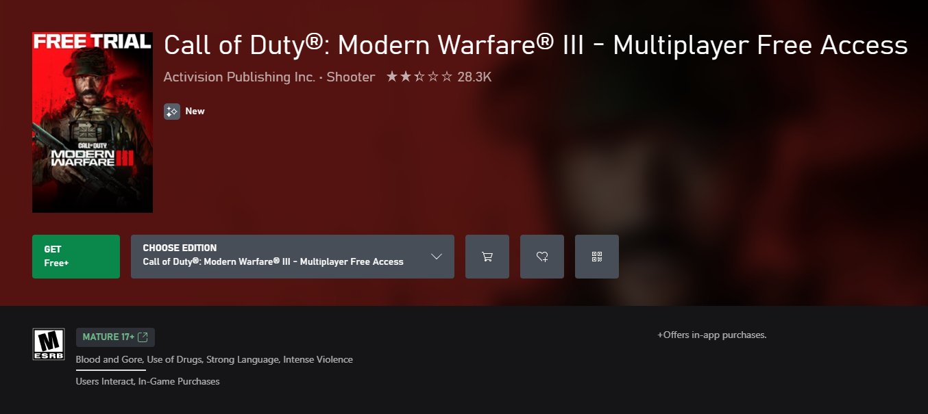 Call of Duty®: Modern Warfare® III - Multiplayer Free Access - Call of Duty