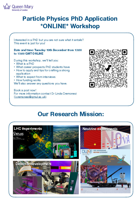 We are organising a Particle Physics PhD Application workshop next week! 
You can sign up for a spot here: eventbrite.com/e/queen-mary-p…
Or help me spread the word! 🙏
#PhD #ParticlePhysics #London