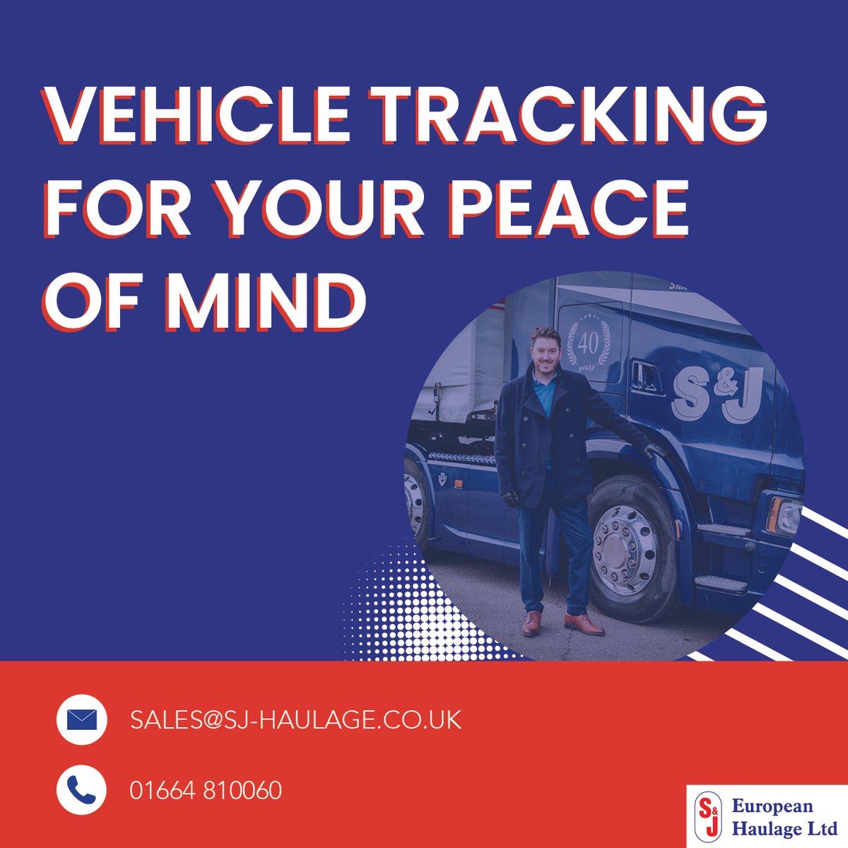 At S &amp; J Haulage, we want to ensure our clients that their goods are safe in our hands during the entire journey.

We have made this possible by fitting our vehicles with the latest technology to offer live tracking 24/7. 

Have peace of mind transporting your goods