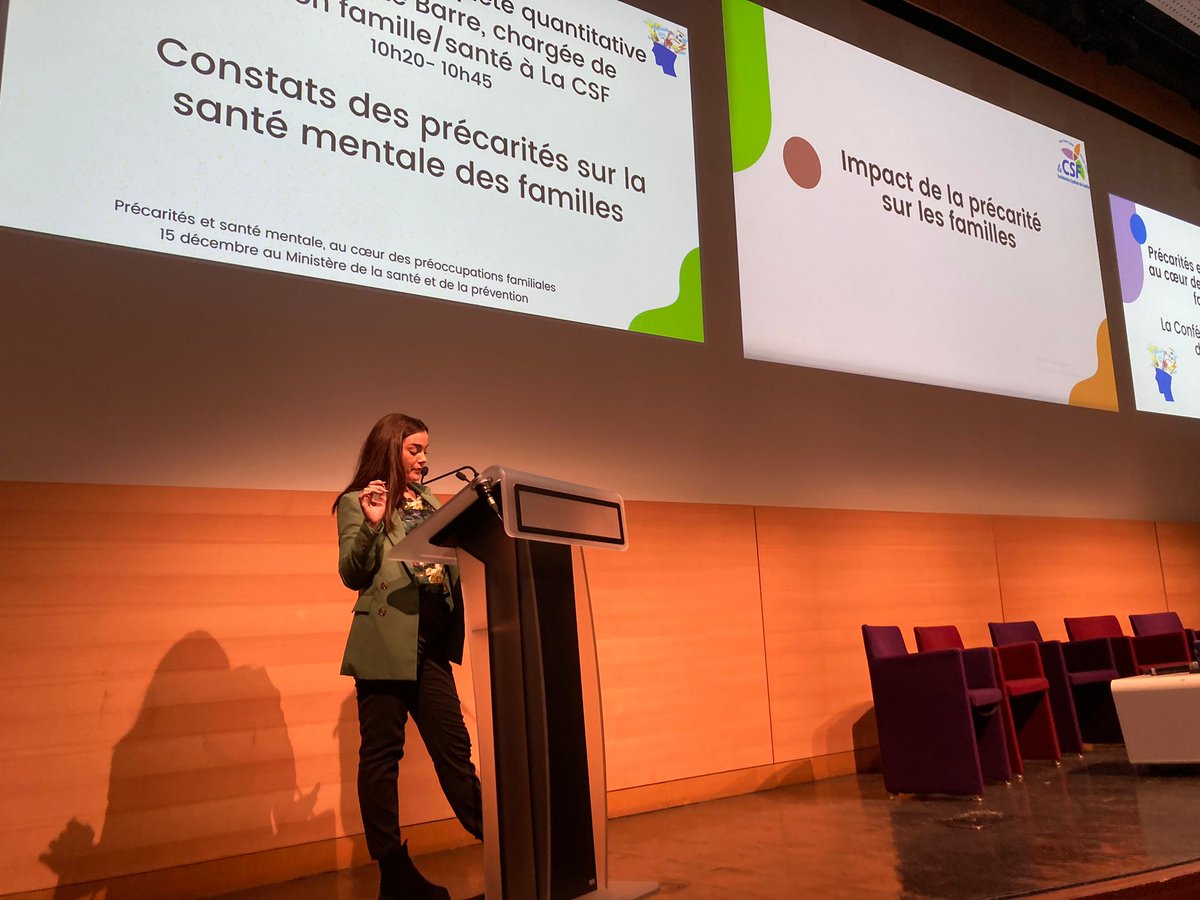 La CSF organise aujourd'hui son colloque sur les précarités et la santé mentale des familles. 
#précarités #santementale