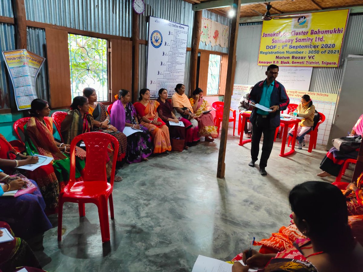Organized Livelihood sub-committee training of 8 nos VO at Janakalyan CLF under Amarpur BMMU, Gomati District.
#Livelihood
