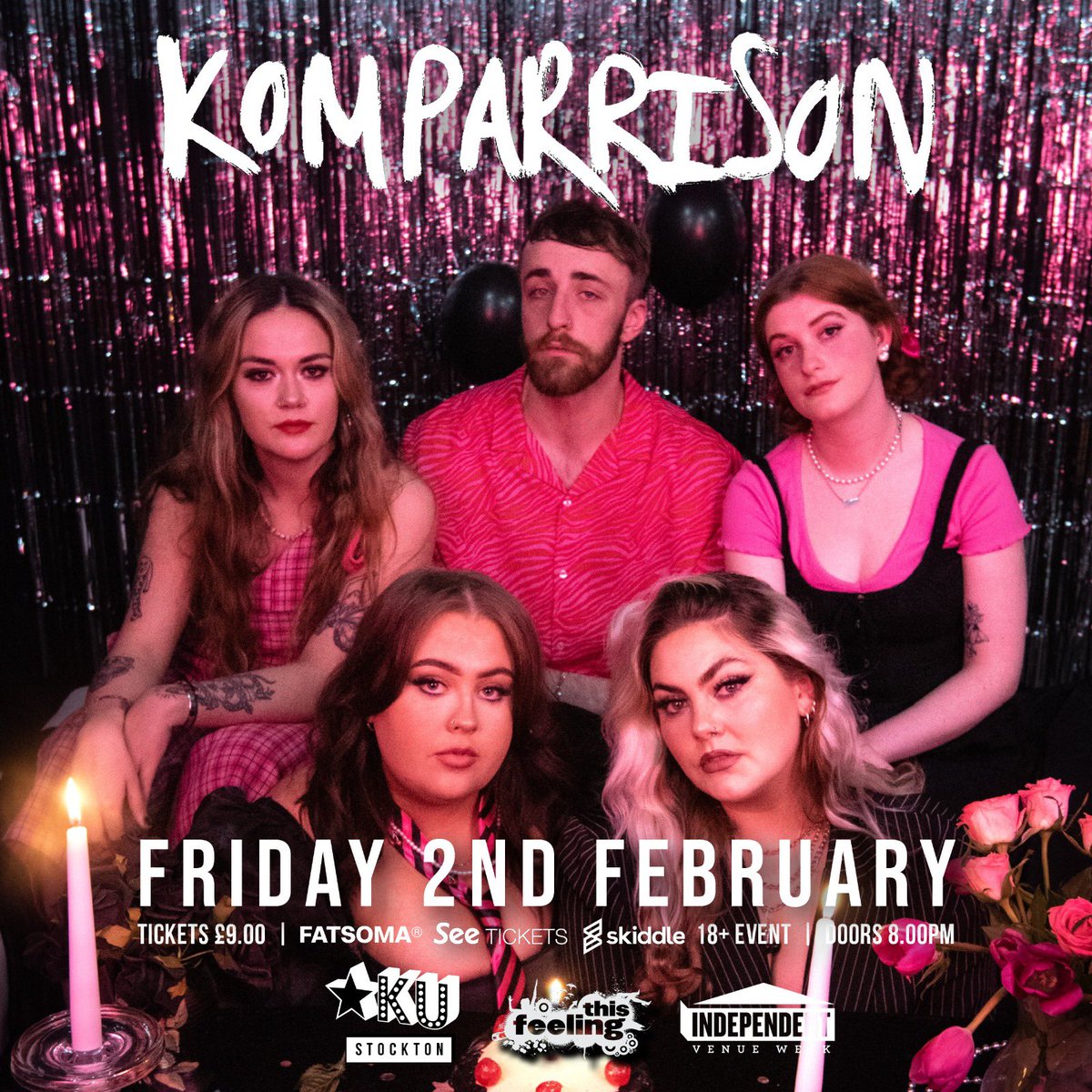 Tickets for our Independent Venue Week show with Komparrison this February are on sale now 💥 🎫 fatsoma.com/e/iae1fj9v/la/…