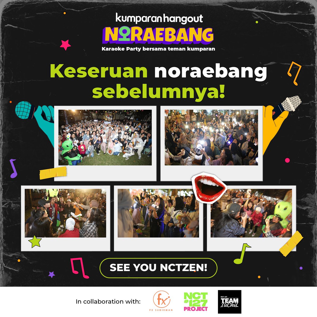 NCTzen! Yuk latihan karaoke buat konser The Unity Jakarta nanti di ✨Kumparan Hangout Noraebang - NCT 127 Special Edition✨ Akan ada freebies, games, dance challenge, foto spot & doorprize juga! 📆Sabtu, 30 Des 📍Atrium F3, FX Sudirman Daftar di sini 🔗kum.pr/nct127