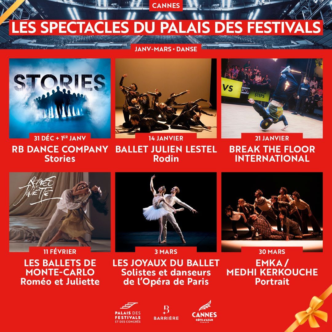 Le Festival International de Danse 2023 s'est terminé il y a quelques jours... mais la DANSE vibre toute l'année à #Cannes ! Du ballet au breakdance en passant par la danse contemporaine, retrouvez les prochains spectacles du Palais. Réservez ➡ buff.ly/3gFTlbF