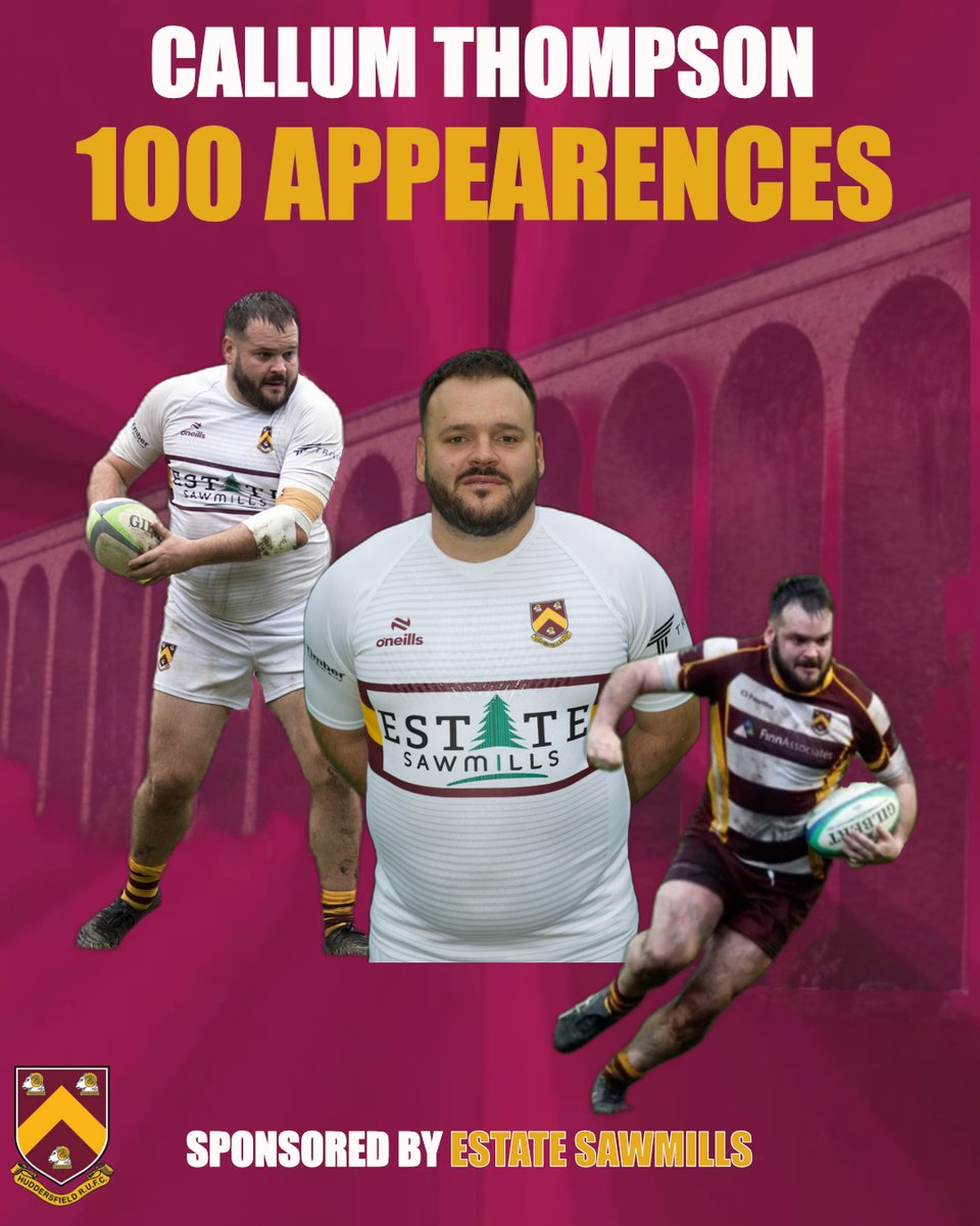 Well done Callum (Burger) Thompson on his 100th appearance for Huddersfield!! Callum joined us in 2017 and was made joint captain at the start of this season. Thank you from all at HRUFC, and good luck against Lymm!

#HRUFC #UTF