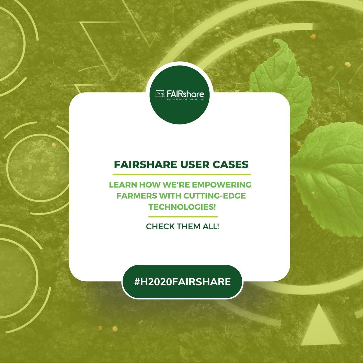 Join us on a journey of discovery as we delve into FAIRshare's User Cases. 🌍🔍  

Learn how we're empowering farmers with cutting-edge technologies. 💡  

User cases – Fairshare Project (buff.ly/47DyoHi)