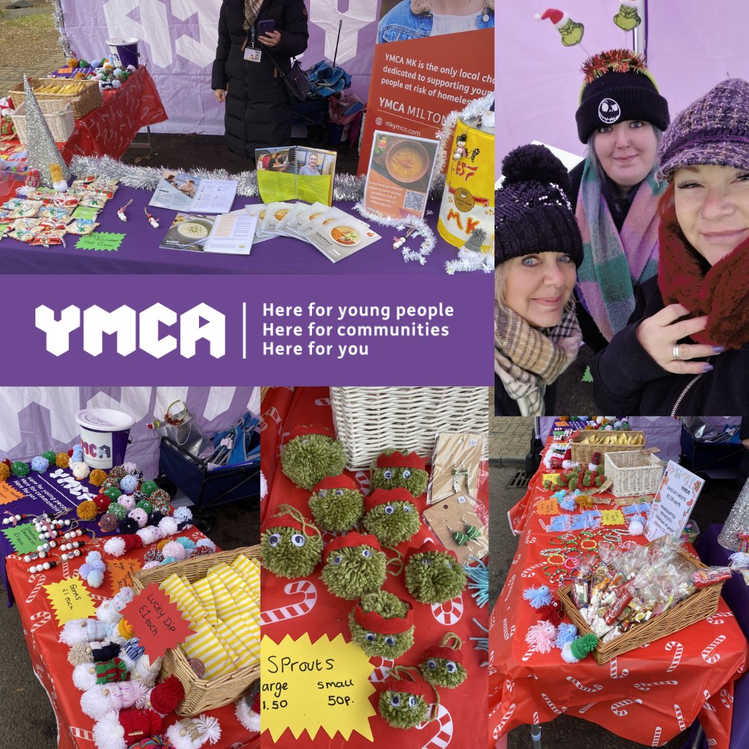 Good News Friday📰

@YMCA Milton Keynes had a stall @BFSTownCouncil Christmas Fete🎄

It was a great success as we raised £150 from the Arts and Crafts our #YoungPeople created.💸

To find out more about what we do⬇️
mkymca.com/what-we-do/sup…