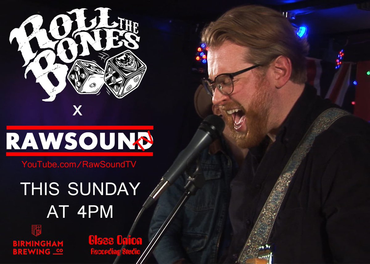 Roll The Bones X RawSound TV Catch @RollTheBonesUK performing live on RawSound TV this Sunday at 4pm - Also featuring live studio performances from @finding_bella, @UkCapesband & @MosaicsBandUK ❤️🖤DON'T MISS IT!🖤❤️ YouTube.com/RawSoundTV