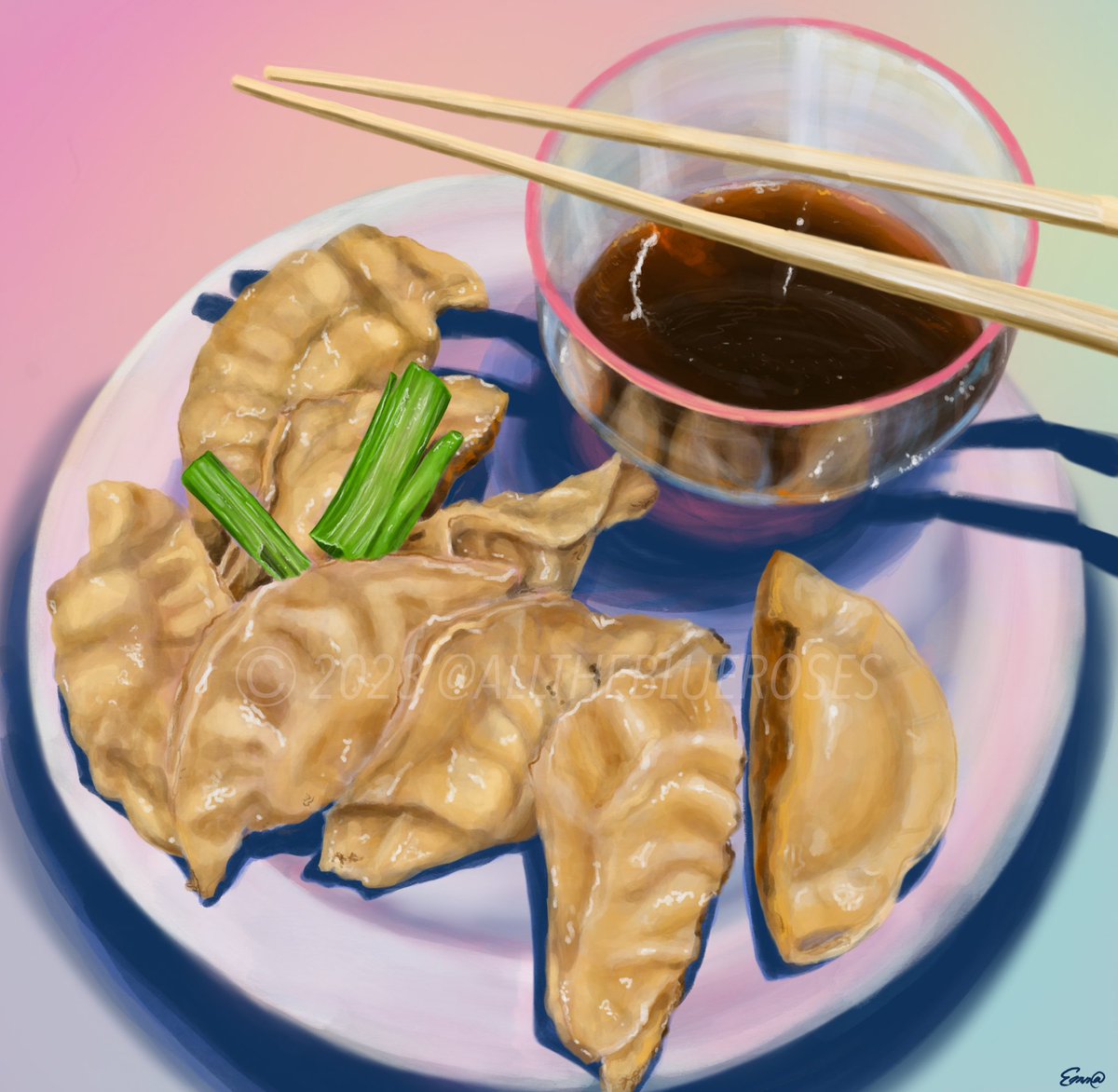 I painted some dumplings with @Procreate 🥟🥢