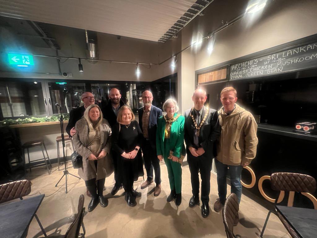 Great to socialise and catch up with staff from Salford University last night and fellow councillors at the Old Fire Station. A wonderful performance from Salford Poet Tony Walsh. Thank you to Professor Nic Beech the Vice-Chancellor for hosting.