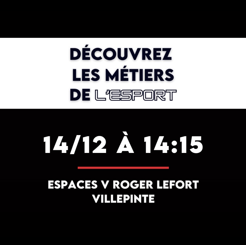 🚨La dernière Masterclass de l’année, c’est le 20 décembre prochain à @villededrancy avec à l’honneur le Métier d’entrepreneur dans l’E-sport ! Qui de mieux placé que @Jérémy Girardot, Chairman et CEO de <a href="/Atletec/">Atletec</a>, pour découvrir le métier d’Entrepreneur dans l’E-sport ?