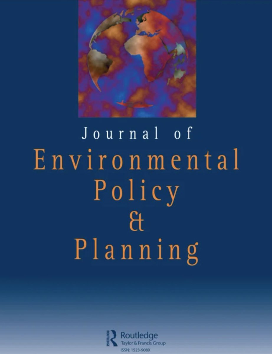 Very pleased to have had our paper accepted in the Journal of Environmental Policy & Planning @JrlEPP Co-authored with @CJHoole & @ananyatweet: 'Constraints and Enablers of Regional Environmental Policy: Governance Challenges in England and Wales' Further details to follow.