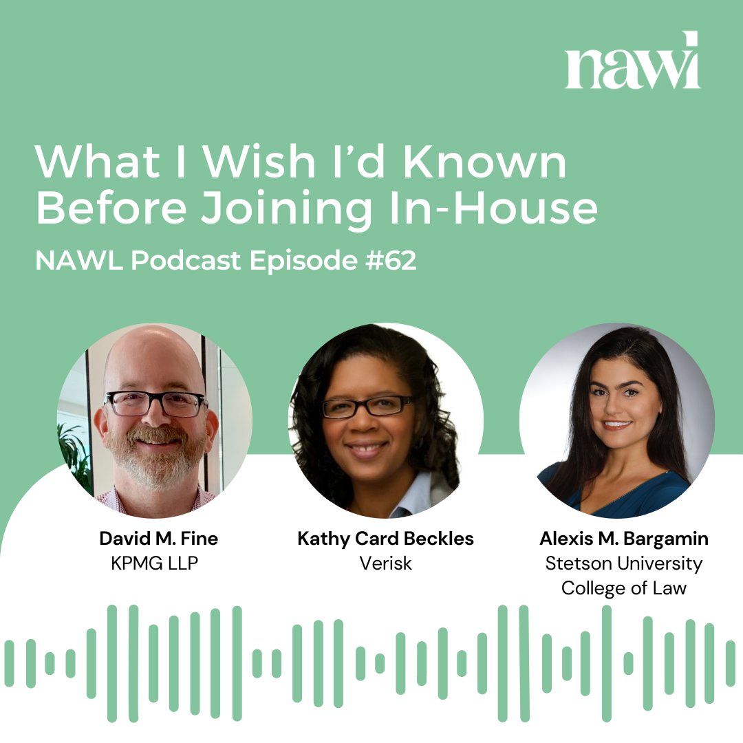 Listen to the latest #NAWLPodcast episode a part of the #LawStudent series! Listen here: nawl.org/podcast

#NAWLWomeninLaw #InHouse #Podcast