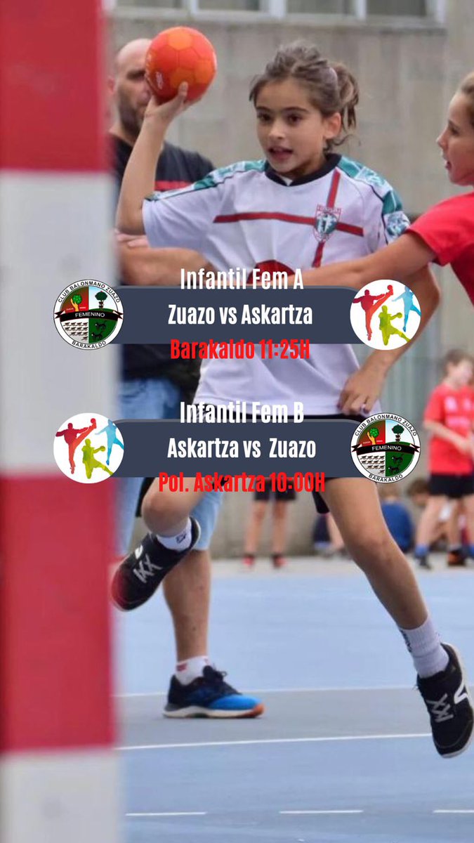 Los partidos de nuestra base en esta jornada. Ánimo askartza!!💪🏼 #Balonmano #Handball #Eskubaloia #EskubaloiaBizkaia #Condunor #LemaTransit 
#Hummel #SomosUnEquipoDePatioDeColegio #Arriaga #AupaAskartza #AskartzaEskubaloia
#leioa