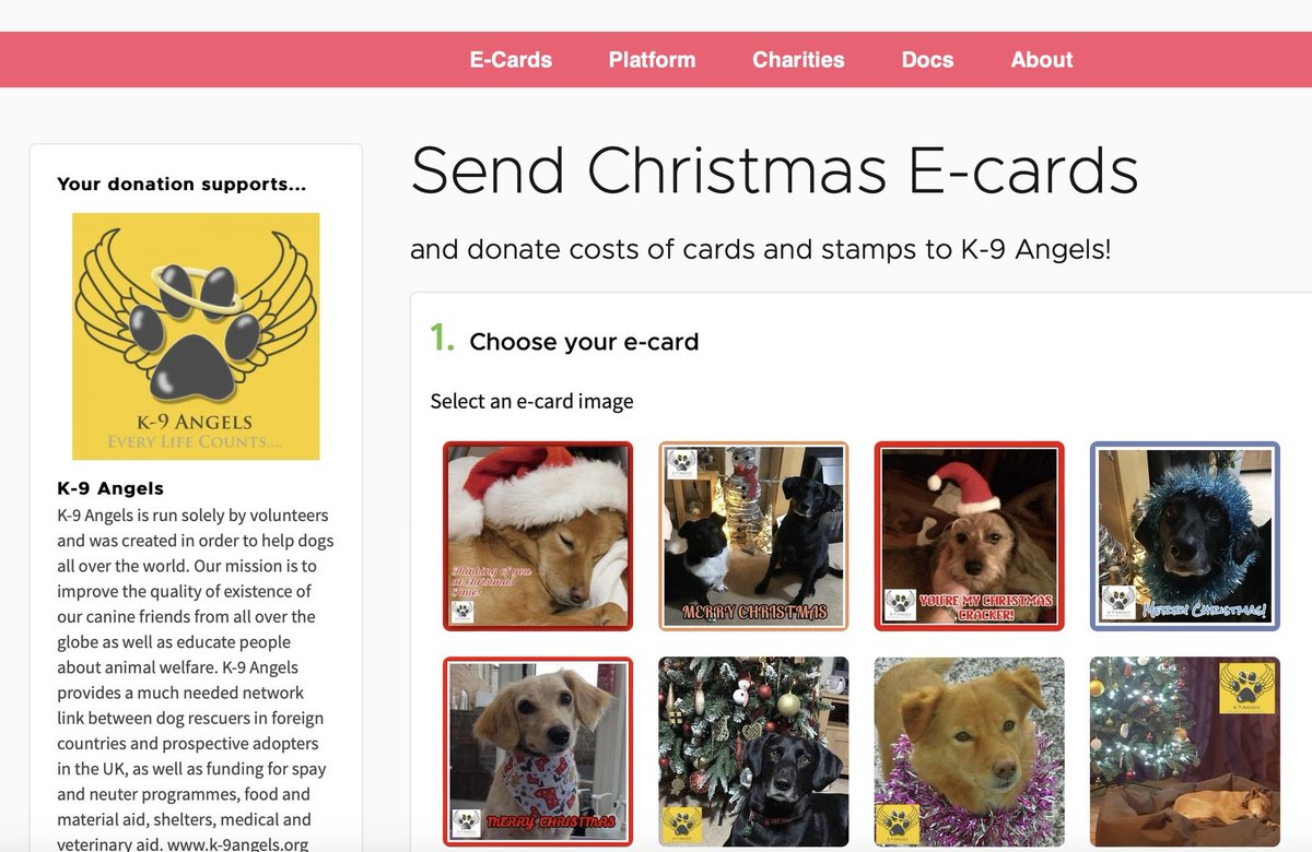 Want to send Xmas cards and help feed a hungry puppy? Follow the link, choose card, type message, choose donation, add emails. Done! Your friends will enjoy sweet eco e-cards and you'll be helping us save a dog's life this Christmas dontsendmeacard.com/ecards/chariti…