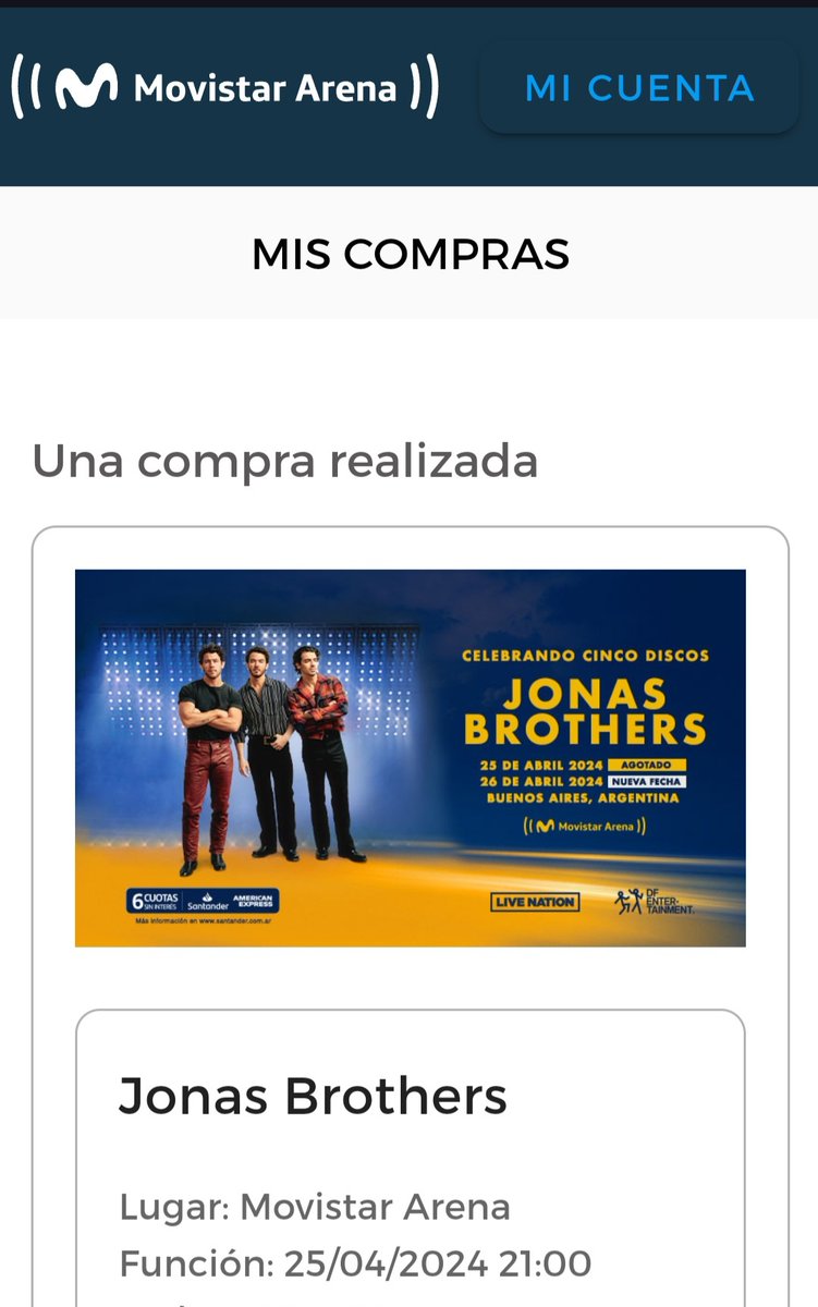 AgusTheReader's tweet image. Nos vemos en abril, ancianos @jonasbrothers