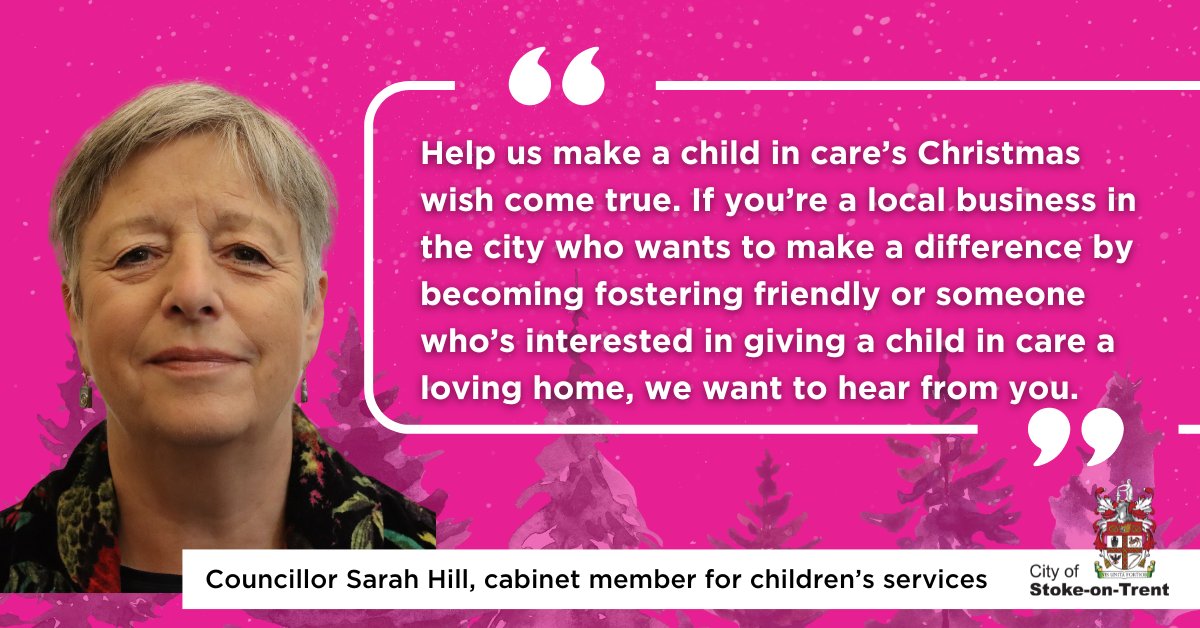 🎄This Christmas we're thanking everyone who helps make the Christmas wishes of children in care come true including: 🫶Our @StokeFostering foster carers 🫶Fostering friendly businesses in the city ❤️To find out more about becoming a foster carer go to: fostering.stoke.gov.uk