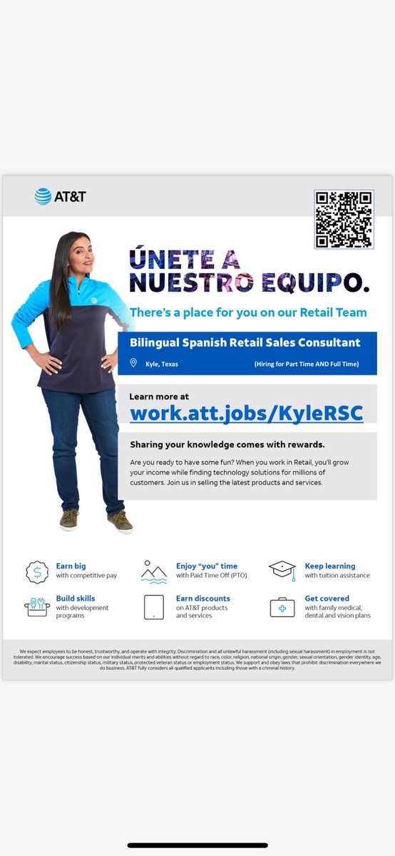 Kyle store is looking to add to the team a FT & PT Bilingual Req! Come and join a great team, who is growing the business daily with our local community and market! #AUS #STX #ATT #KYLE