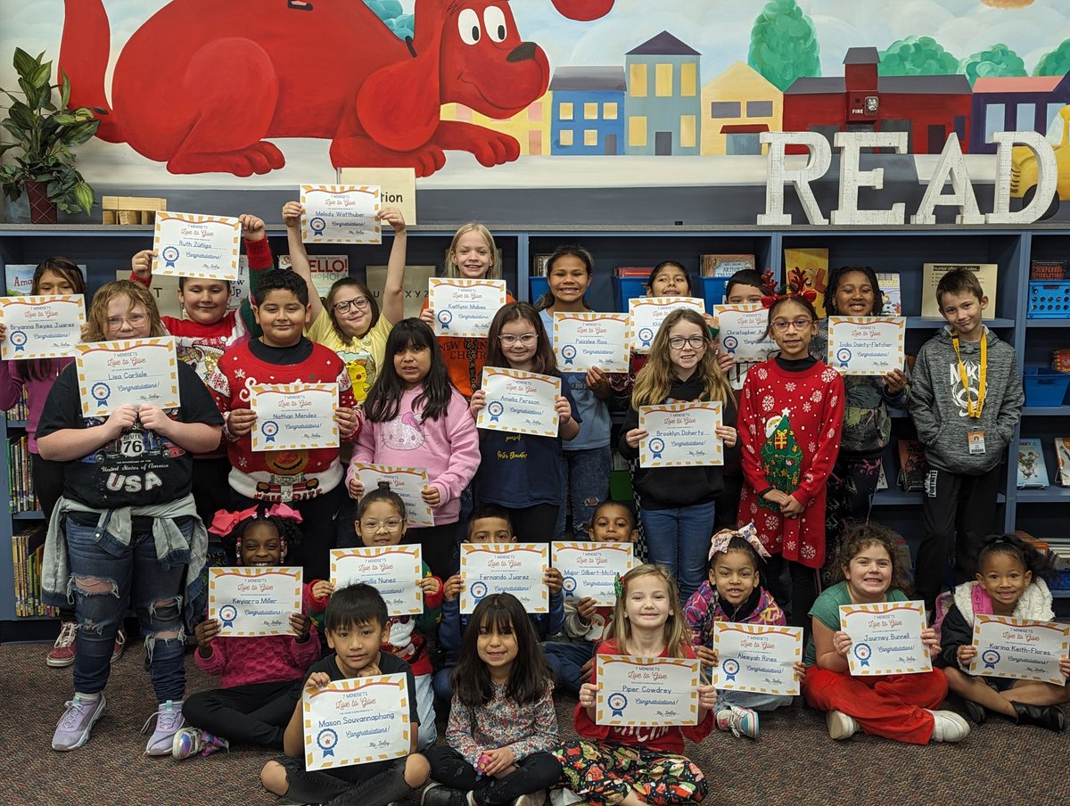 Congratulations to our 7 Mindsets Award winners for November! The mindset was "Live to Give." #ncisd #PES_Eagles