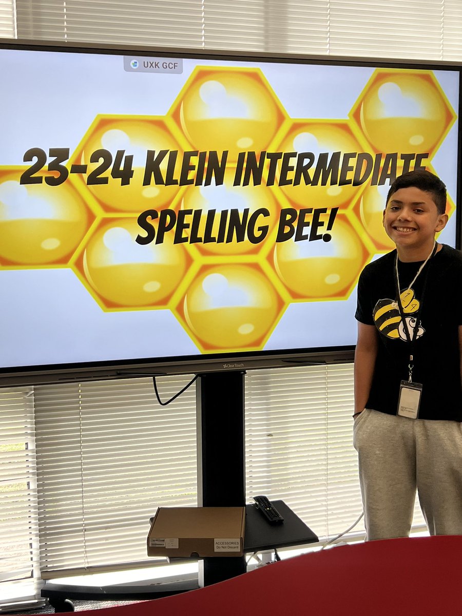 Congrats to our <a href="/KleinIntKISD/">Klein Intermediate</a>  23-24 Spelling Bee Champ!!