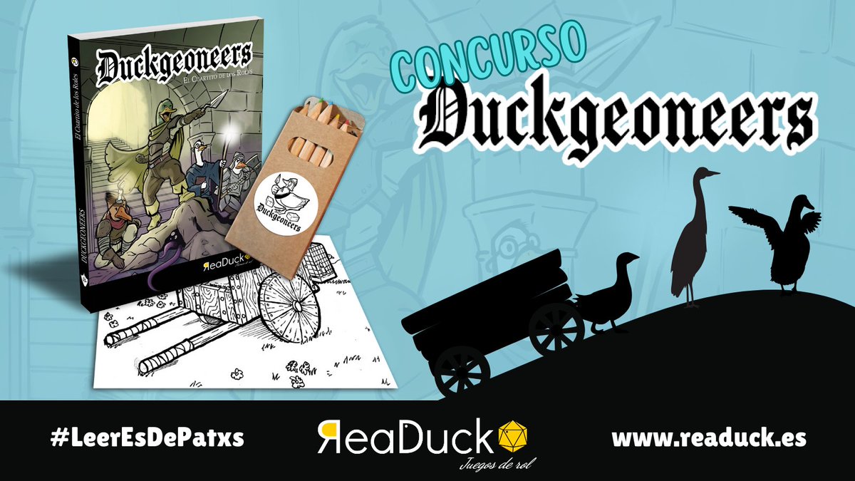 readuck's tweet image. 📢 CONCURSO #DUCKGEONEERS 🦆

Sorteamos un ejemplar del nuevo #JuegoDeRol de @cuartitoroles

Para participar👇

1⃣ Síguenos
2⃣ Retwittea este post
3⃣ Menciona con quién te adentrarías en una mazmorra sin dudarlo💀

El lunes 18 a las 20:00 cerraremos y luego daremos el resultado🎲