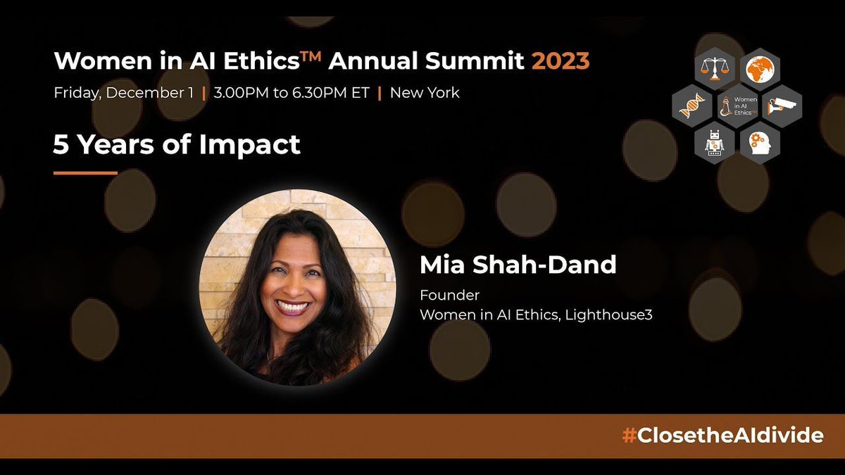 Embark on a remarkable journey with us! Watch our founder, Mia Shah-Dand, share insights in a special anniversary video reflecting on the milestones, challenges, and triumphs that have shaped our organization over the last five years. 🎉🌟 #AI #Ethics youtube.com/watch?v=Egx1y-…